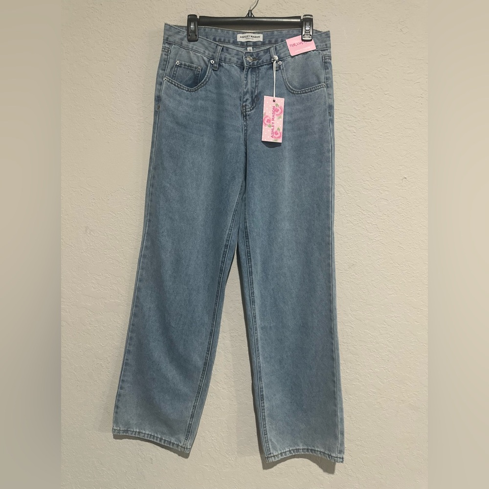 Ashley Mason Light Blue Straight Leg Jeans
